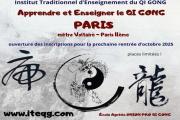 Prochaine rentrée formation QI GONG à PARIS les 18-19 octobre 2025 Prochaine rentrée formation QI GONG à PARIS les 18-19 octobre 2025